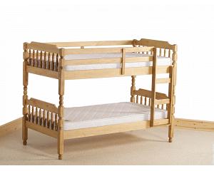 3ft Single waxed Naomi wood bunk bed
